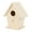 Khaki, variant on Wooden Wall-Mounted Outdoor Birdhouse - 4.72"×3.74" Natural Garden Nest Box with Metal Hanging Eyelet, Weather-Resistant Yard Decor