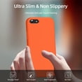 thumbnail image 5 of [3 in 1 for iPhone SE case 2022/3rd/2020/2nd gen, iPhone 7/8 case，with 2 Pack Screen Protector, Liquid Silicone Ultra Slim Shockproof Protective Phone Case [Microfiber Lining] (Orange)\u2026, 5 of 5