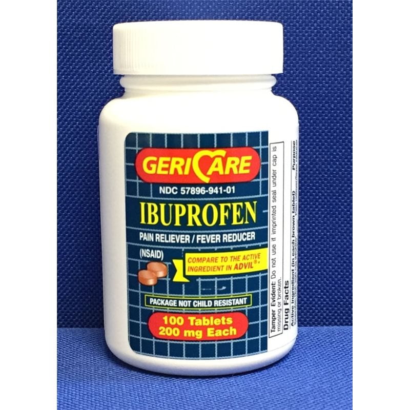 GeriCare Ibuprofen Coated Tablets, 200 mg, 100 Count