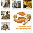 thumbnail image 6 of Harvest Season Autumn Throw Blanket Pumpkin Apple Farmhouse Yellowing Fallen Leaves Blanket Cozy Soft Lightweight Flannel Plush Blankets for Bed Couch Living Room Sofa Chair,50x60 Inch, 6 of 6