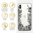 thumbnail image 4 of Case Yard iPhone-X Case Clear Soft & Flexible TPU Ultra Low Profile Slim Fit Thin Shockproof Transparent Bumper Protective Cover Drop Protective Cell Phone Cases (Vintage Flowers), 4 of 8