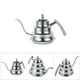 thumbnail image 5 of Cafetera de acero inoxidable con cuello de cisne y diseño de juntas de bambú, cafetera de goteo para infusión (plateada), 5 of 5