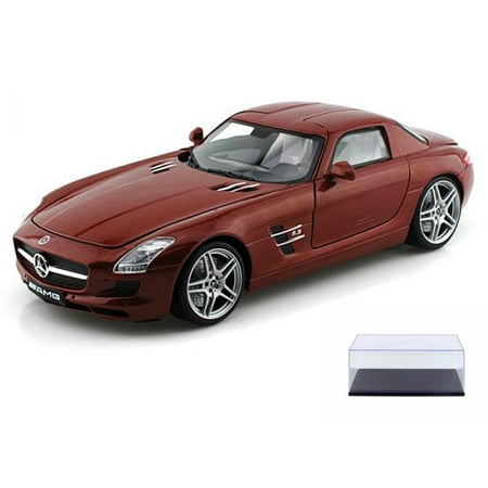 Balance Carb Well Chocolate Diecast Car & Display Case Package - Mercedes-Benz SLS AMG, Chocolate - Motormax 79162 - 1/18 scale Diecast Model Toy Car w/Display Case ()