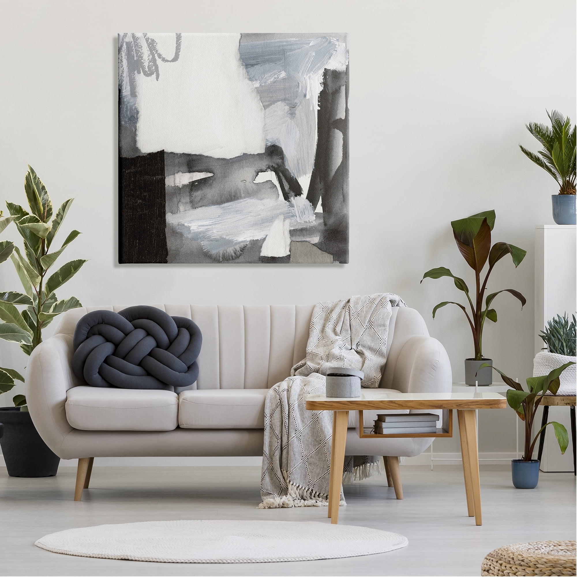 Stupell Industries Contemporary Collaged Shapes Scribble Painting Design Painting Gallery Wrapped Canvas Print Wall Art, Design by Victoria Barnes