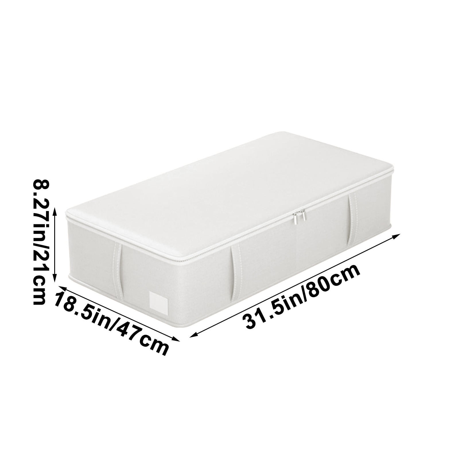 Underbed Storage Box, Flat Low Profile Drawer Organizer for Seasonal Clothes, Quilts, Blankets, Shoes, Home Organization, Space Saving Container with Lid
