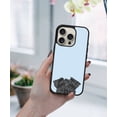 thumbnail image 5 of WIRESTER Shockproof Soft Rubber Cover Case for Apple iPhone 16 Pro 6.3" 2024, Animal Black Miniature Schnauzer Dog On Light Blue Background, 5 of 5