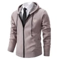 thumbnail image 4 of Maoxin Men Jacket Men's Casual Fashionable Long Sleeved Hooded Pocket Jacket Long Sleeve Hooded Casual Outwear Jackets Jackets for Men , White , L, 4 of 5