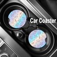 thumbnail image 3 of SPEKSEE Starfish Shells Print Ceramic Car Interior Coasters 2 Pack, Anti Slip 2.56 Inch Absorbent Cup Mat Interior Accessories Fit for Most Cars, 3 of 7