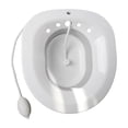 thumbnail image 2 of Bañera Bidé con Enjuagador para el Posparto Plegable en Toliet Sitz Baño con Flusher Gris blanco Zulema Tina de baño de asiento de inodoro, 2 of 8
