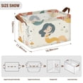 thumbnail image 4 of Mermaids Cartoon Foldable Storage Large Fabric Storage Baskets Organizer Storage Bins with Handles for Shelves, 4 of 8