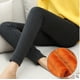 thumbnail image 2 of Leggings ajustados de vellón dorado con rayas verticales para mujer, con forro polar grueso y adelgazante, para otoño e invierno, 2 of 5