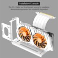 thumbnail image 4 of Vertical GPU Mount Bracket,2 Slots Graphics Card Steering Holder with Hardware,EGPU Dock,External GPU Docking Station,A, 4 of 8
