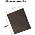 thumbnail image 2 of Extra Capicity RFID Blocking Bifold Hipster Credit Card Wallet Premium Leather Brown, 2 of 6