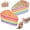 AB-2PCS, variant on Rainbow Layer Cake Squishies, 5.5Inch Birthday Cakes Squishy Slow Rise Toys Jumbo Fidget Squeeze, Soft Five Below Cute Food Sensory Decompression for Stress Relief Desk