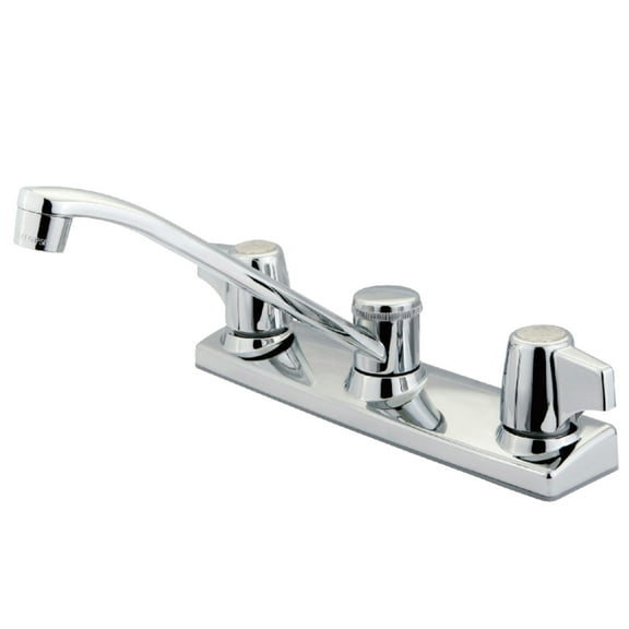 Kingston KB120 Two-Handle 2-Hole 8" Centerset Kitchen Faucet in Polished Chrome