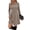 Coffee, variant on Short Sleeve Dresses for Women V Neck Summer Midi Dresses Empire Waist Tunic Casual Dress with Pockets