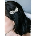 thumbnail image 2 of Rhinestone Bride Wedding Hair Piece Crystal Hair Comb Bridal Hair Accessories for Women HC111 (Silver), 2 of 4