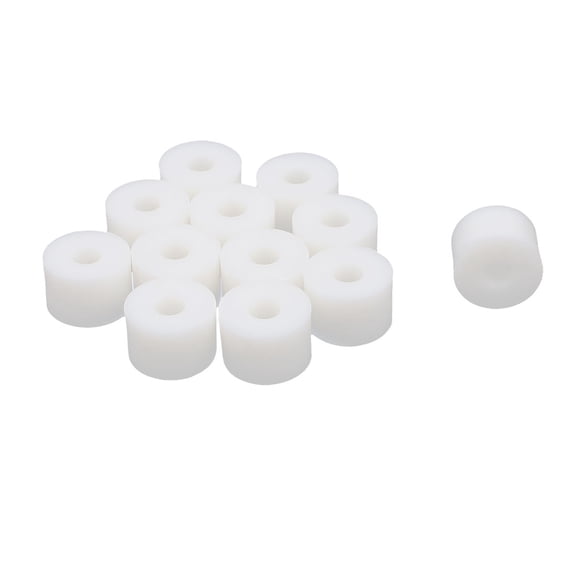 Uxcell Round Plastic Column Standoff Support Spacer Washer White 15x10mm 12pcs