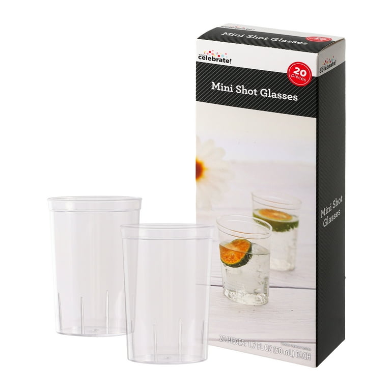 20 Count, 1.7 FL OZ, 2.1 x 1.5 IN Clear Disposable Plastic Mini