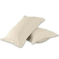 thumbnail image 5 of Mellanni Pillow Shams Set of 2, Decorative Pillow Cases with 2" Flange, King, Beige, 5 of 5