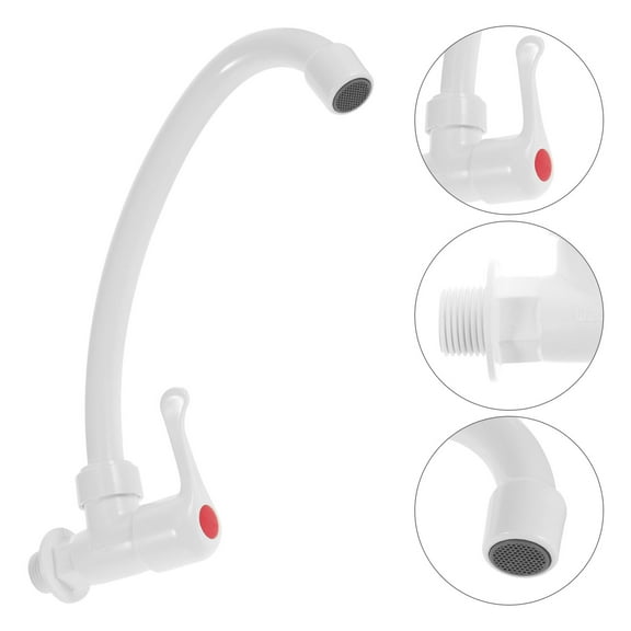 SEWCHICS White Metal Single Handle Basin Faucet with Modern Design for Bathroom and Kitchen