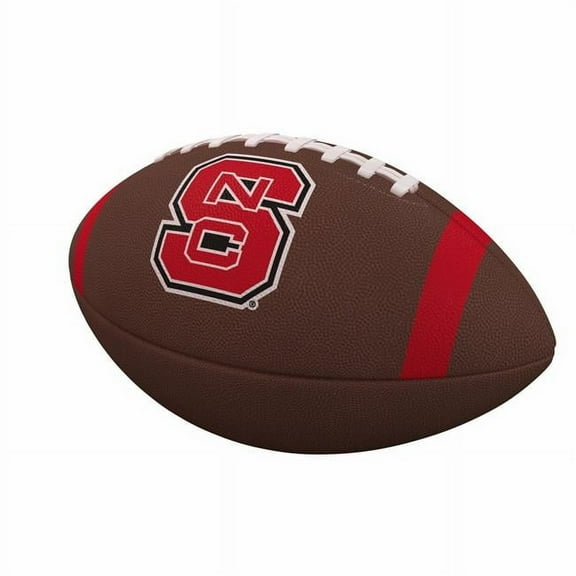 NC State Wolfpack Team Stripe Official-Size Composite Football
