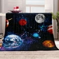 thumbnail image 3 of Galaxy Planet Blanket Outer Space Universe Gifts for Women Men Dad Mom Husband Wife Birthday Christmas Valentines Gift Fathers Day Decor Girls Boys Present 60x80 Inch, 3 of 6