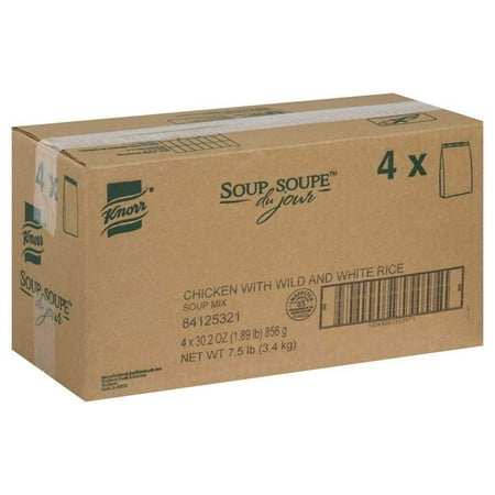4 PACKS : Soup Du Jour Chicken with Wild and White Rice Soup Mix, 30.2