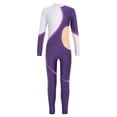 thumbnail image 3 of iEFiEL Kids Girls Figure Skating Bodysuit Ballerina Gymnastics Acrobatics Leotard Long Sleeve Shiny Rhinestones Jumpsuit Purple 10, 3 of 7
