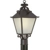 Forte Lighting 10025-01 Country / Rustic Energy Efficient Fluorescent Outdoor Po