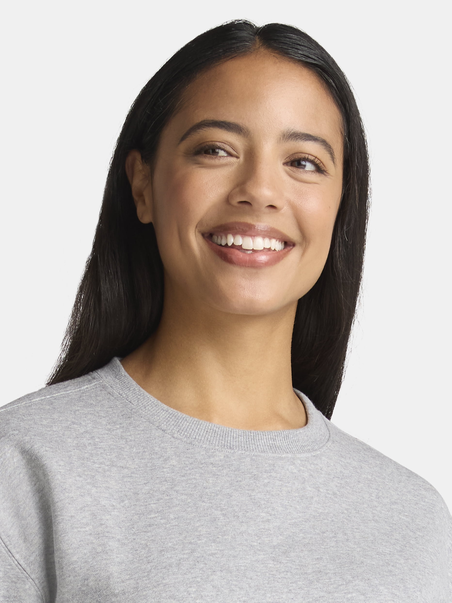 Athletic Works Women's Fleece Sweatshirt with Long Sleeves, Sizes XS-XXXL