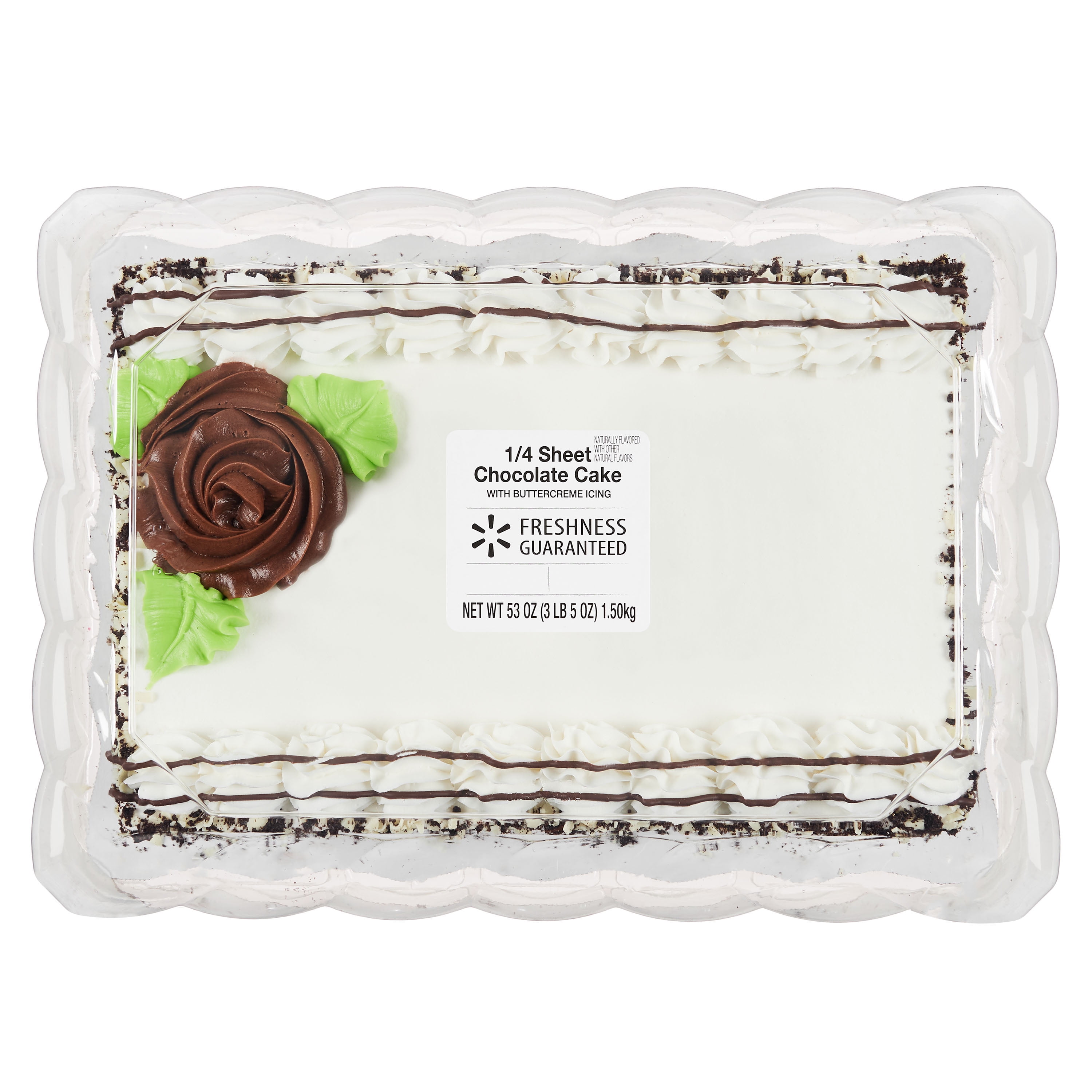 Freshness Guaranteed 1 2 Sheet White Cake With Buttercreme 7lb 4oz Walmart Com Freshness Guaranteed 1 2 Sheet White Cake With Buttercreme 7lb 4oz Walmart Com