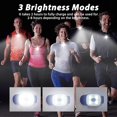 thumbnail image 2 of Clip-on flashlight LED running light Clip-on light USB night running chest light Dog walking hiking jogger hands-free flashlight, 2 of 3