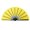 Yellow, variant on Joernso Folding Fan Pure Color Strong Fan Bone Lightweight Retro Style Kung Fu Fan Tai Chi Fan Chinese Dance Fan Party Decoration Fan