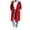 Red-03, variant on Women Relaxed Fit Hooded Jacket Zip Up Mid Length Large Patch Pockets Fall Outerwear