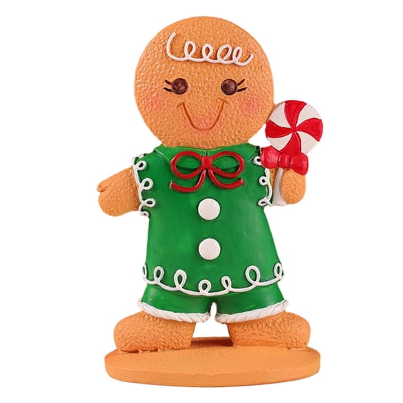 Yinanstore Christmas Gingerbread Ornaments Christmas Ornament Toy Gingerbread Man Figure for Patios Fireplace Shelf Indoor Birthday Gift Large