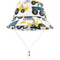 thumbnail image 1 of Sombrero para el sol para niños, 52-54 cm, gorra de playa para bebé, sombrero de pescador para niño y niña, sombrero de cubo de ala ancha de algodón, sombreros de cubo de verano, 1 of 5
