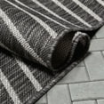 thumbnail image 2 of Well Woven Linden Grey Indoor / Outdoor Flat Weave Pile Stripes Geometric Pattern 5x7 (5'3" x 7'3") Area Rug, 2 of 8