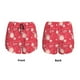 thumbnail image 3 of Balery Hello Summer Flamingo Pantalones cortos deportivos para mujer con forro y dos bolsillos, elásticos, para entrenamiento, gimnasio, yoga-Large, 3 of 7