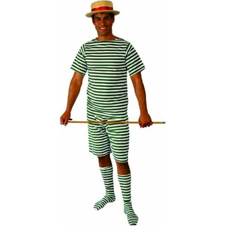 Alexander Costume 18-025-GR Old Fashion Bathing Suit Mens - 1X, Green