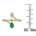 thumbnail image 2 of Gin & Grace 14K YG Natural Emerald and diamond accent Ring, 2 of 6