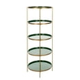 thumbnail image 2 of SAFAVIEH Tia Modern Glam 5-Tier Round Etagere, Hunter Green/Brass, 2 of 8