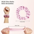 thumbnail image 3 of -Petite Satin Scrunchies for Women - 8 count Blush Small Hair Ties - Soft Silk-Like Mini Hair Bands, No Crease, Frizz-, Gentle  Hair,  for Daily Wear & Sleep, 3 of 7