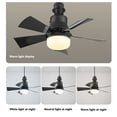 thumbnail image 3 of Ceiling Light, Ceiling Fan E26 Base 85-265V 3 Timers Memory Function  for Garage Black,White, 3 of 7