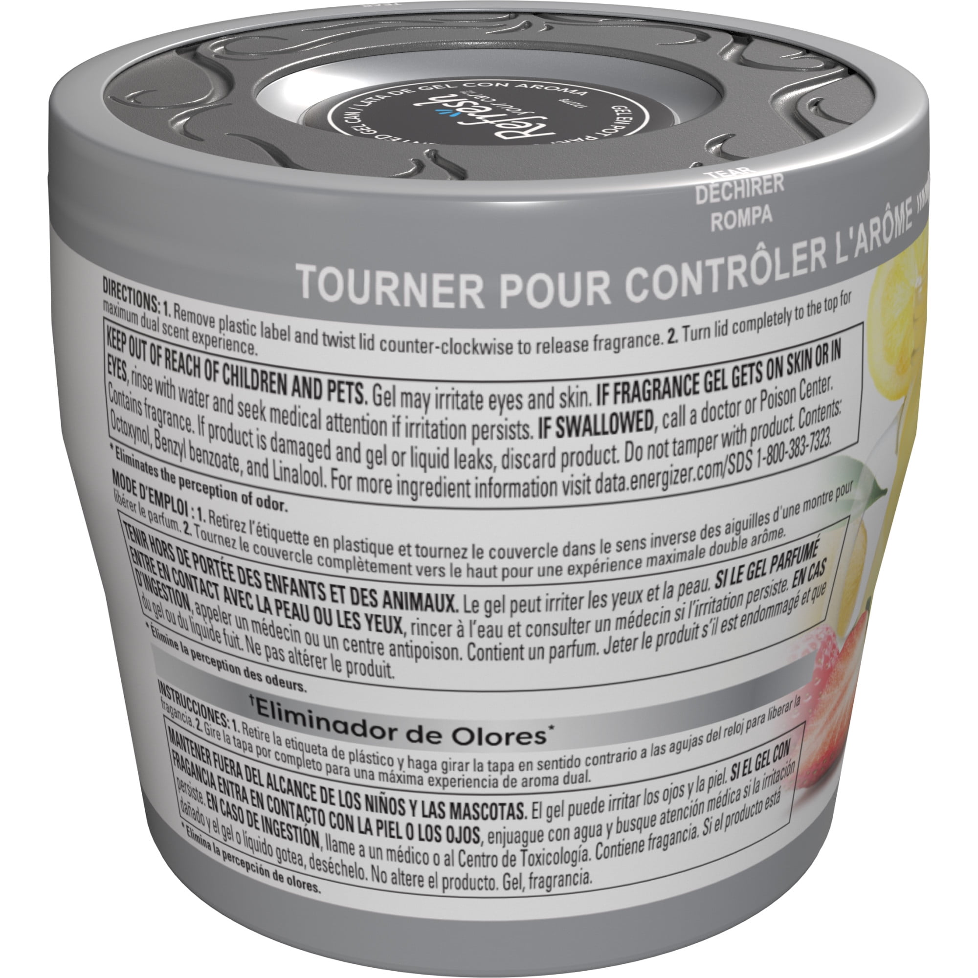 Refresh Your Car! Gel Can (Fresh Strawberry/Cool Lemonade Scent, 5 oz)