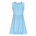 thumbnail image 5 of Tdoqot Girls Tank Dresses with Pockets- Casual Flowy Sleeveless Summer Kids Sundress Light Blue Size 5-14, 5 of 6