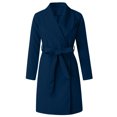 thumbnail image 5 of Bcresic Saving Wool Coats for Women Lapel Collar Outwear Long Solid Color Overcoat with Belt Long Sleeve Windproof Jacket Winter Trench Coat Plus Size Trendy Outerwear Clearance,Blue,XX-Large, 5 of 5