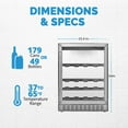 thumbnail image 5 of Newair 24” Wine and Beverage Fridge with Reversible FlipShelf™ Racks 179 Can or 49 Bottle, 5 of 13