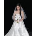 thumbnail image 2 of MODX-vestidos de novia coreanos de satén suave, sin tirantes vestido de novia, longitud hasta el suelo, corsé, espalda lisa, 2 of 5
