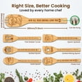 thumbnail image 2 of 6PCS Highland Cattle Wooden Kitchen Cooking Utensil Set 11.9in Non Toxic Bamboo Wood Spoon Set, 2 of 7